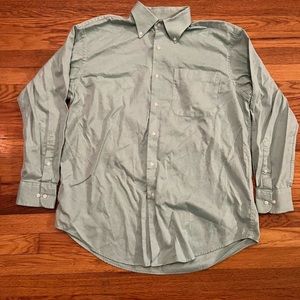 Peter Millar Green/White Check Large L Button Down Casual Shirt.